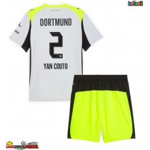 Camisa de Futebol Borussia Dortmund Yan Couto #2 Equipamento Secundário Infantil 2025-26 Manga Curta (+ Calças curtas)